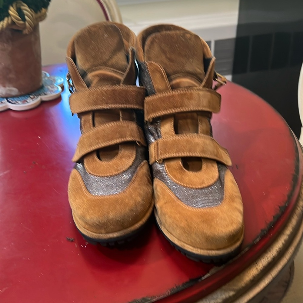 High Top Stuart Weitzman 2 Tone Boot - image 1